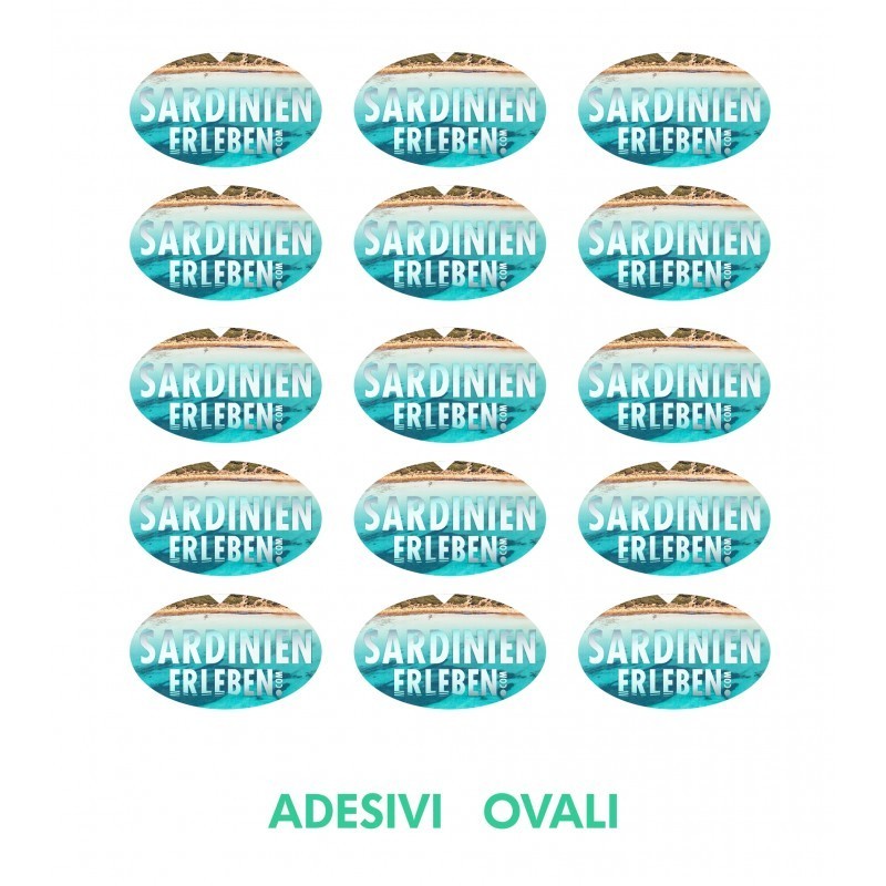 Adesivi Ovali 5 x 2 cm