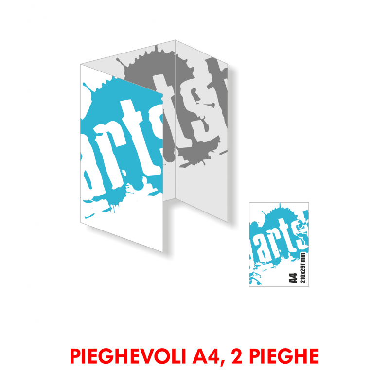 Pieghevole A4 , 2 pieghe