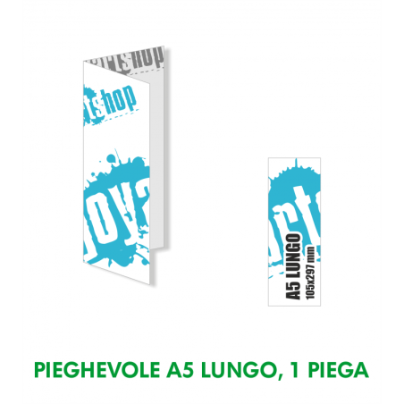 Pieghevole A5  lungo , 1 piega