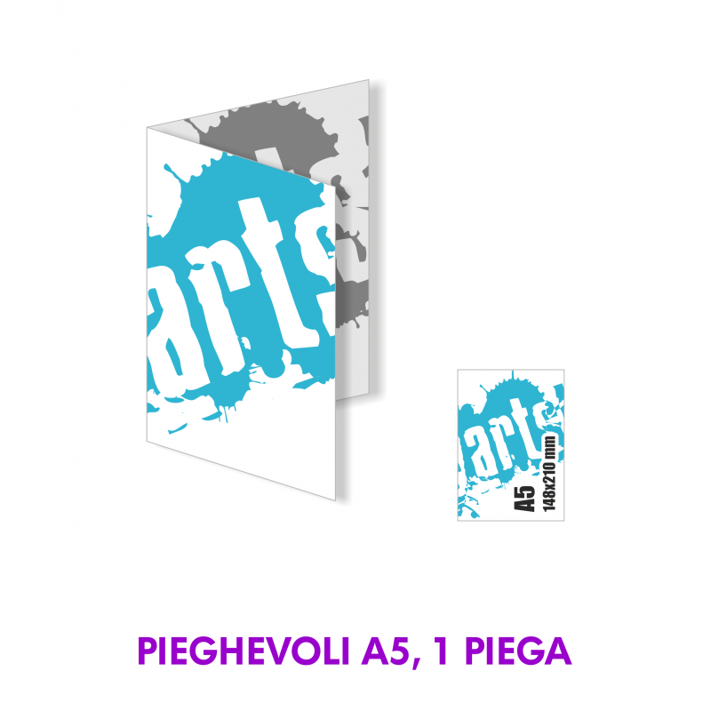Pieghevole A5 , 1 piega