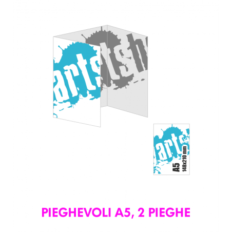Pieghevole A5 , 2 pieghe