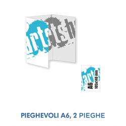 Pieghevole A6 , 2 pieghe