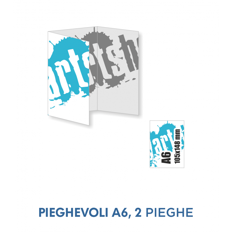 Pieghevole A6 , 2 pieghe