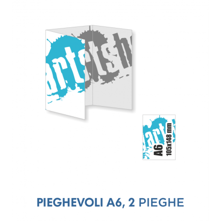 Pieghevole A6 , 2 pieghe