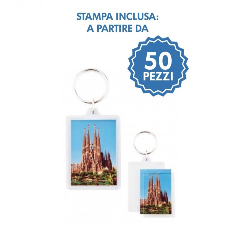 Portachiavi con stampa 35x50mm