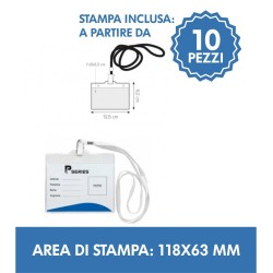 PORTABADGE orizzontale personalizzati