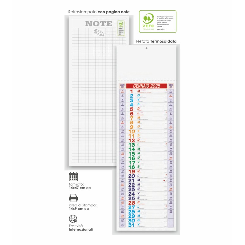 Calendari Multicolor Mini