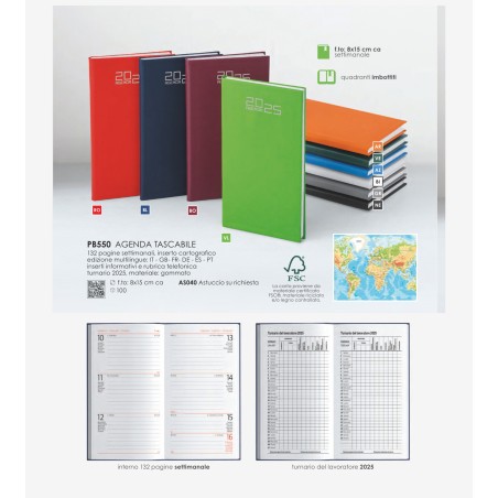 AGENDA Tascabile 8x15